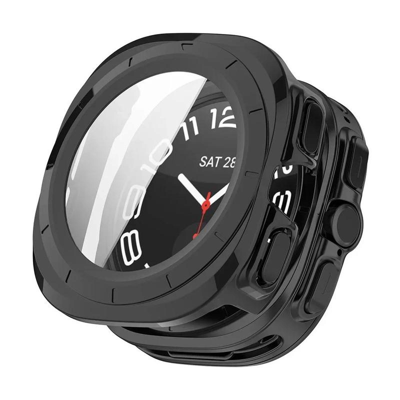 Product Introduction of เคสนาฬิกาแก้ว, สำหรับ Samsung Galaxy Watch 7 Ultra 47mm, กันชนพีซีแบบแข็ง, ฟิล์มกันรอยกระจกนิรภัย, เข้ากันได้กับ Samsung Galaxy Watch 7 Ultra 7