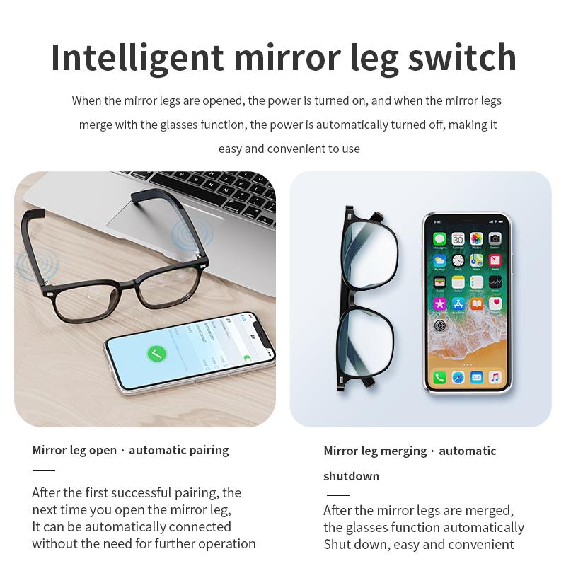 New G05 Series Smart Bluetooth Glasses Music Sports Hands-free Call anti-blue Light Smart Sun Glasses - Image 2