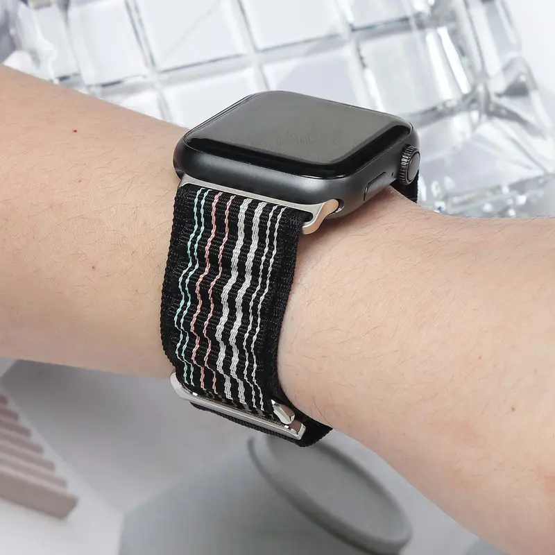 Nylon Watch Band (Band Only), Breathable & Durable Watch Band for iWatch 10 9 8 7 6 5 4 3 2 1 SE Ultra, Smart Watch Accessories 6
