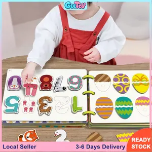 Geetoy Buku Pencerahan Pertama Bayi Buku Sibuk Velcro DIY Mainan Edukasi Awal Untuk Anak-anak