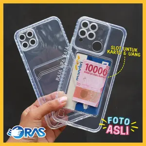 Softcase For RE*LME C11 C12 C15 C21 C25 Card Slot Kartu Casing Silicon Bening Clear Dompet