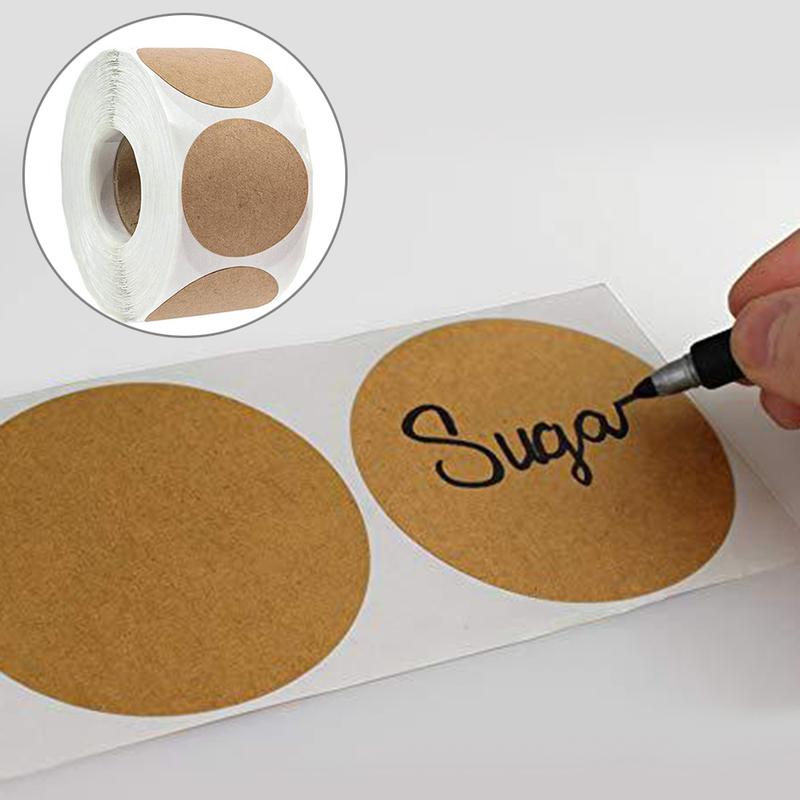 TEI 500Pcs Round Self-adhesive Paper Sticker DIY Baking Labe - TikTok ...