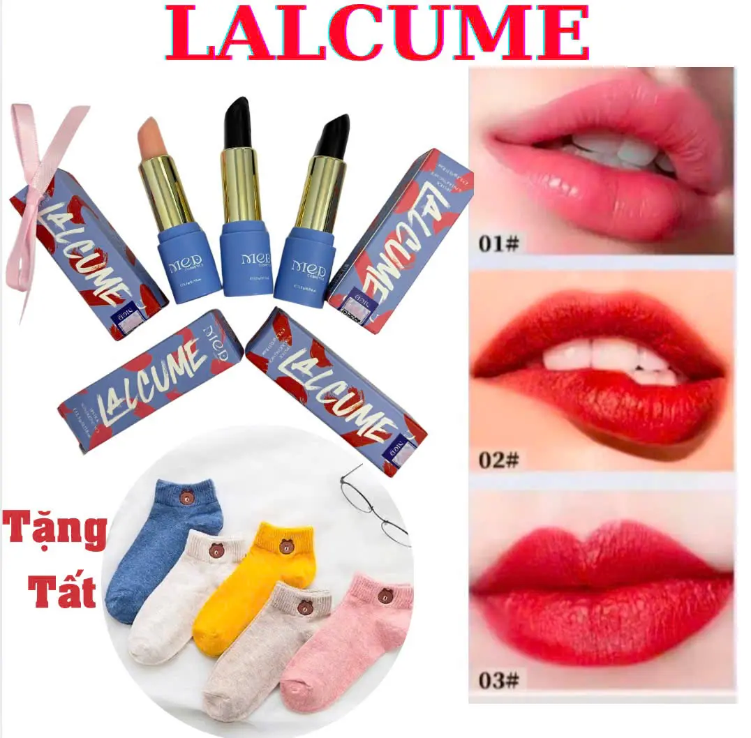 Son Dưỡng Môi LALCUME  Có Màu Dưỡng Môi, Đổi Màu Theo Nhiệt Độ Môi Son Môi Cosmetic Nữ