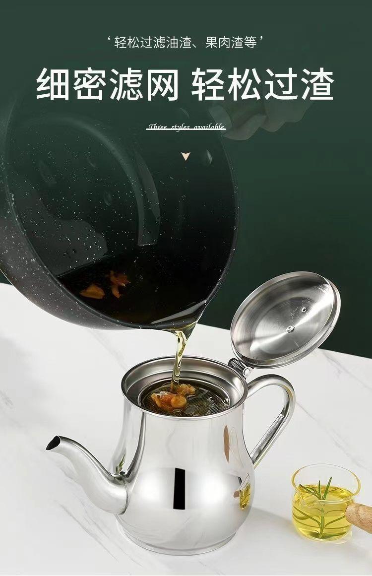 Product Introduction of Bình Đựng Dầu Gia Dụng, Chất Liệu Thép Không Gỉ 304, Bình Đựng Dầu Nhà Bếp, Chống Rò Rỉ, Bình Đổ Dầu, Bình Anshi, Tặng Kèm Túi Rác Và Bao Rác 5