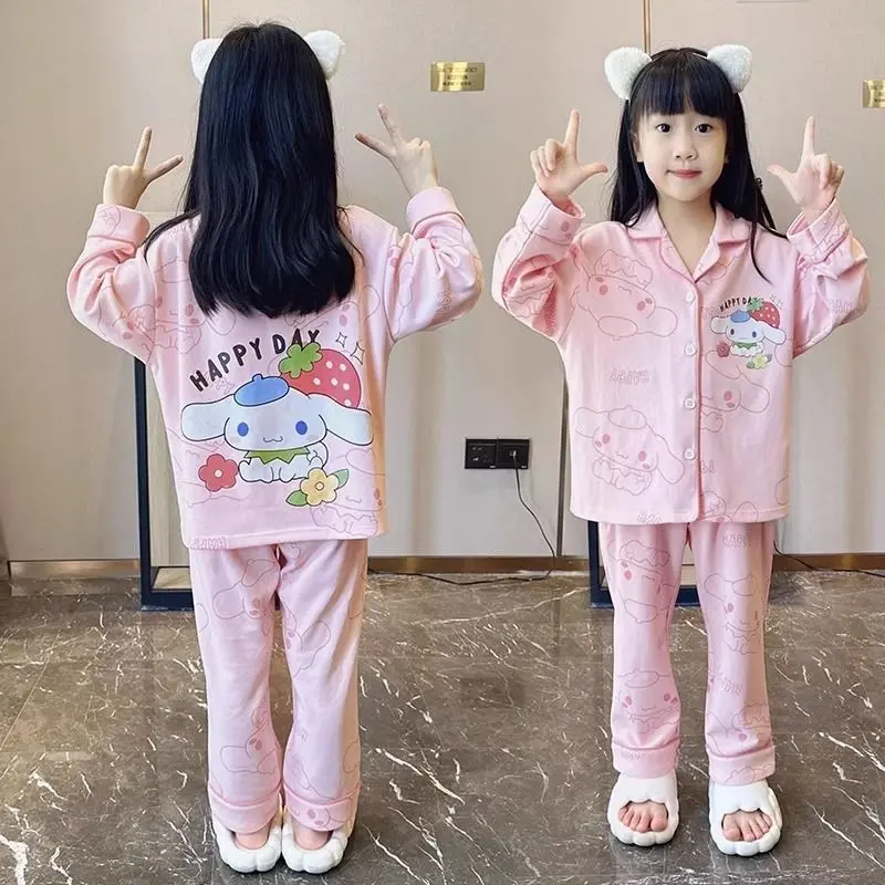 Đồ Ngủ Bé Gái, Bộ Đồ Dài Tay, Cho Trẻ Em, Thích Hợp Cho Mùa Xuân Và Mùa Thu, Thời Trang Dễ Thương, Thích Hợp Cho Trẻ Lớn Hơn, Đồ Mặc Ở Nhà Mùa Hè, Hàng Mới Về Năm 2024 6