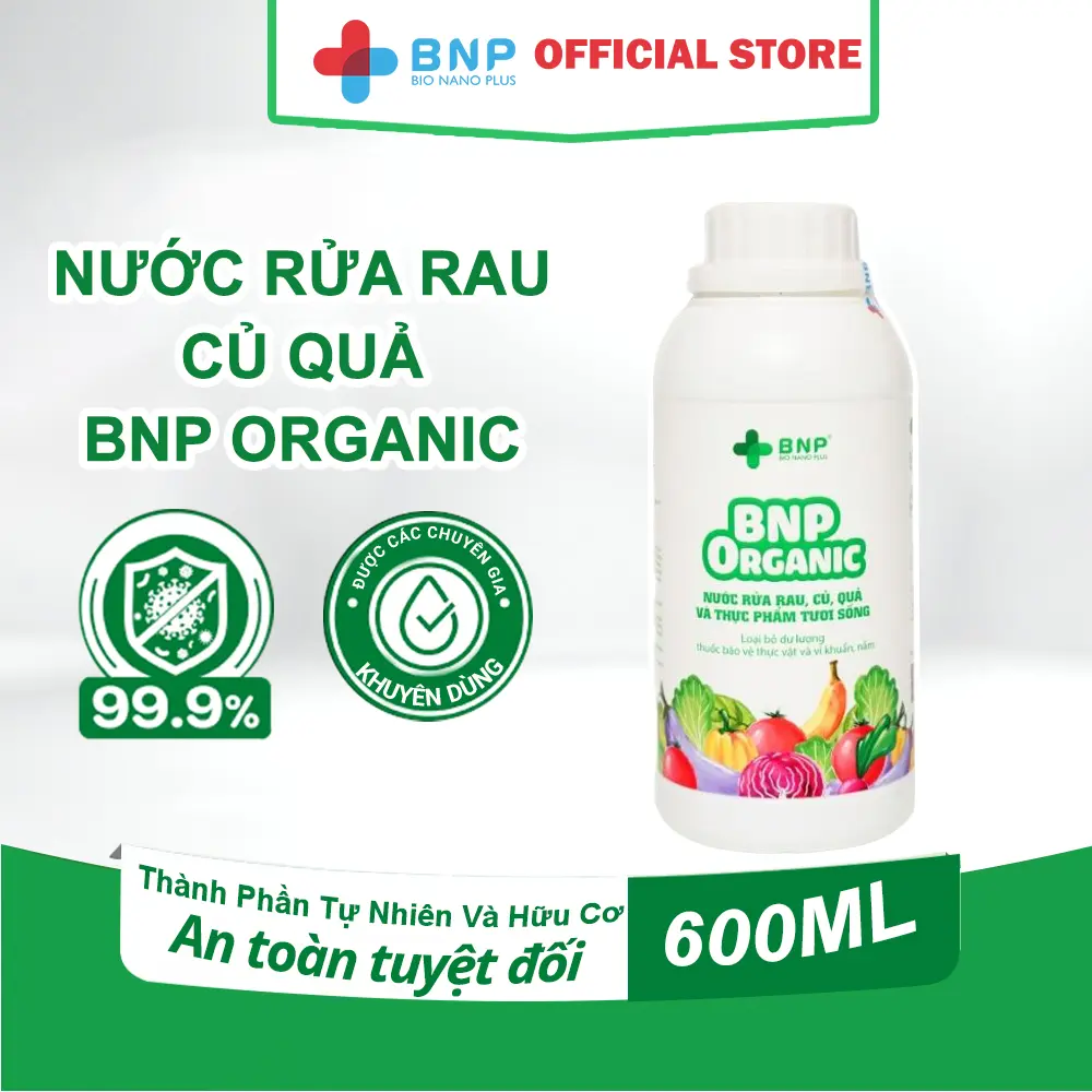 [BNP] Nước rửa rau củ quả BNP Organic Loại Bỏ Bụi Bẩn, Vi Khuẩn,Không Phải Rửa Lại Với Nước - Bionano Plus