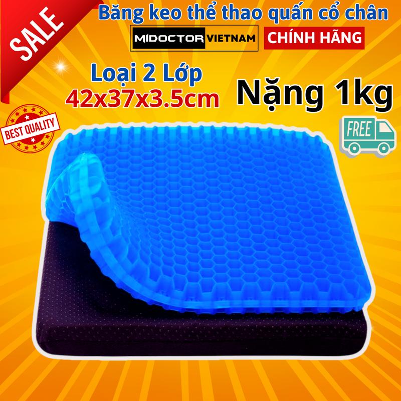 [Xịn - 1KG] Đệm Ngồi 3D Silicon 2 Lớp Tổ Ong Lót Ghế Thoáng Khí Chống Đau Mỏi Lưng miDoctor + Tặng Kèm Bao Vỏ Nệm