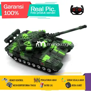 Mainan Mobil Remot Kontrol RC Tank Shooting Fire Tiger