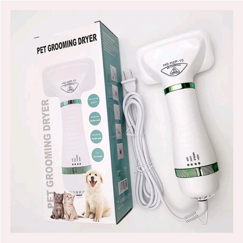 Sisir Pengering Bulu Hewan Anjing Kucing 2 in 1 Pet Grooming Brush Dryer Dog Cat Multifunction 2in1 Electric Pet Grooming Dryer Pet Hair Dryer sisir hewan Dog Cat comb Praktis 2