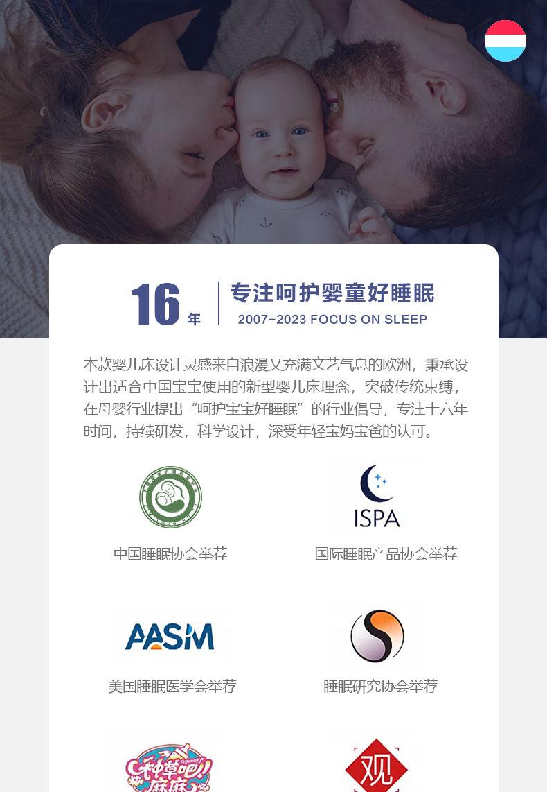 Product Introduction of Foldable Aluminum Alloy Baby Crib Movable Multifunctional Newborn Bassinet European Babies' Bed Stitching Big Bed 1