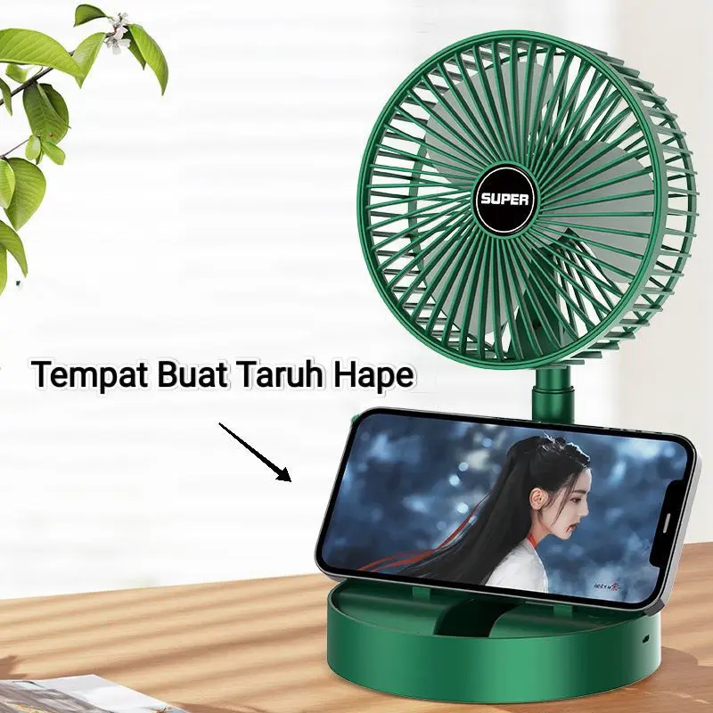 Kipas mini Lipat M7 portable fan folding stand  Cooling Fan rechargeabl powerbank [Bisa COD] 4