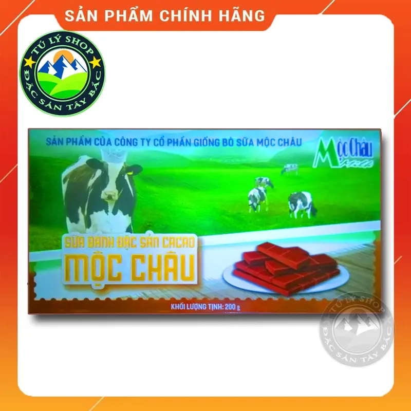 Đặc sản Bánh sữa Mộc Châu Cacao 200g (Bánh sữa vị Cacao)