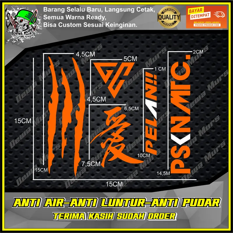 PAKET 5 IN 1 CAKAR GC CINA PELAN!! PASUKANMTC Cutting Sticker 5