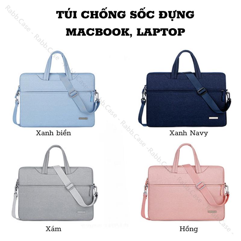 Túi đựng chống sốc dành cho Macbook, Laptop - Cặp đựng Macbook chống nước, lót nhung chống sốc nhiều ngăn siêu bền - Cặp đựng máy tính xách tay, Macbook chống sốc có lót nhung chống xước, vải Canvas chống nước Bag Balo