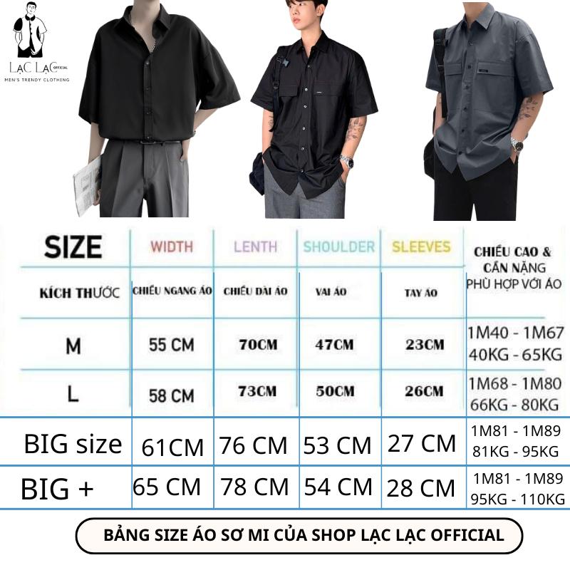 Áo sơ mi nam big size LẠC LẠC FFICIAL , sơ mi nam tay ngắn ,vải lụa mango form rộng , có size 100kg 1