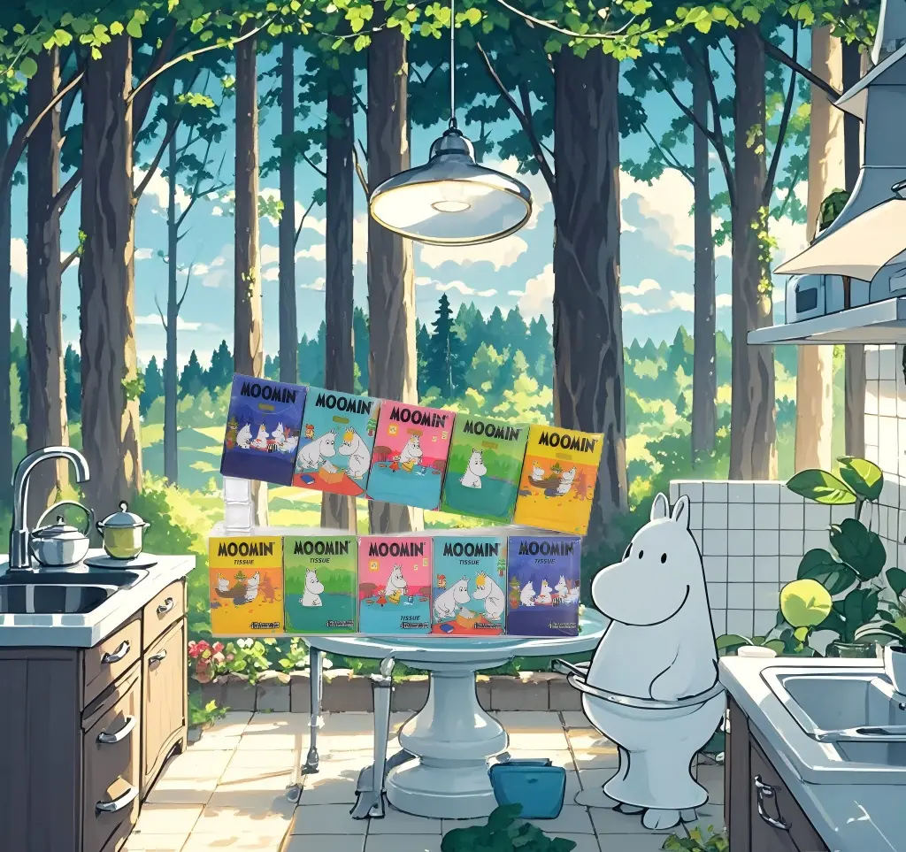 Giấy khăn tay 4 lớp Moomin 10tui tràn đầy sức sống trẻ trung, mềm mại và thân thiện với làn da, có khả năng thấm hút cao, thời trang mang theo khi đi chơi, siêu tiện lợi, sẵn sàng sử dụng! Giấy Vệ Sinh khăn  giấy khăn  ướt lamy giấy  vệ chip giấy  cuộn