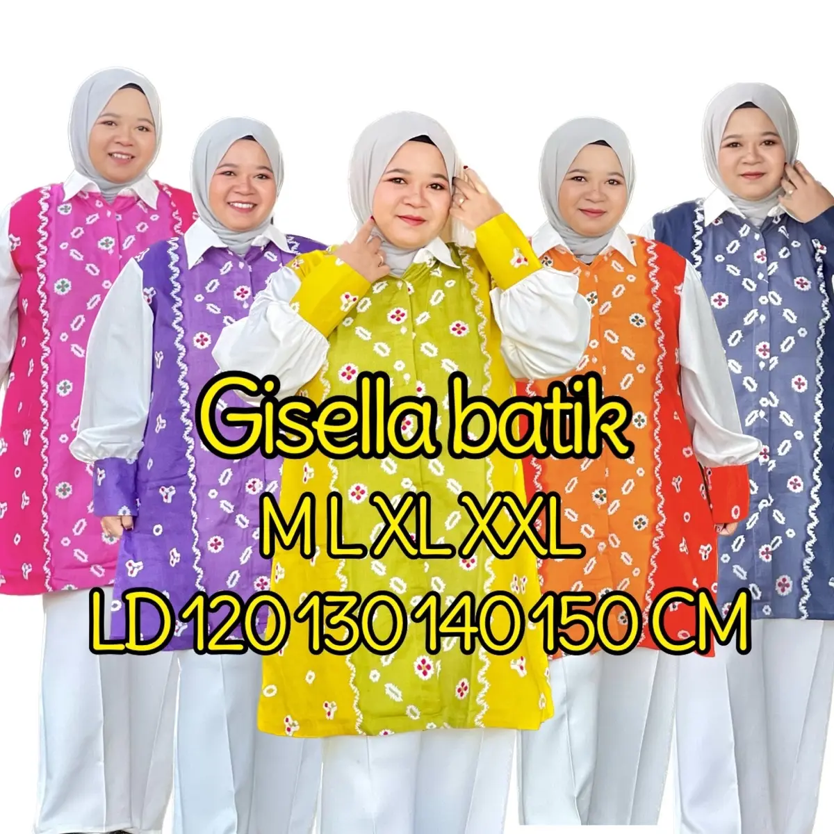 TUNIK BATIK BIGSIZE JUMBO MOTIF JUMPUTAN BAHAN KATUN UKURAN M L XL XXL 3L 4L 5L 6L Katun Katun Katun Katun Katun Katun Katun Kancing Cantik Muslim