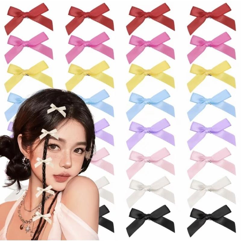 8PCS/set ribbon bow small hairpin ins sweet and cute forehea - TikTok ...