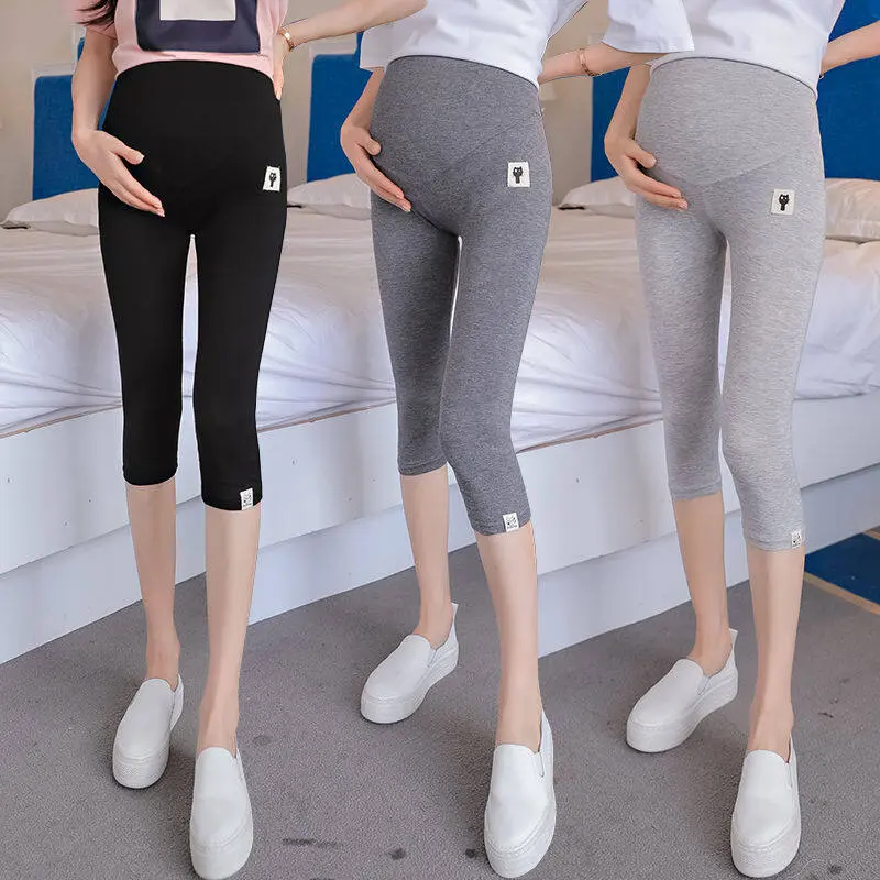 พร้อมส่ง ถูกที่สุด กางเกงคนท้องขาสั้นแฟชั่นเกาหลี กางเกงคุณแม่ตั้งครรภ์ กางเกงครอป ขยายเอวได้ คุณแม่ตั้งครรภ์ Cotton