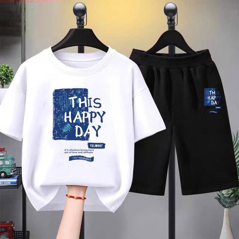  Bộ quần áo bé trai mùa hè size đại 17-40kg chất thun co giãn mềm mát dáng quần đùi áo cộc tay phong cách Hàn Quốc  Mã 37 Thishappyday  