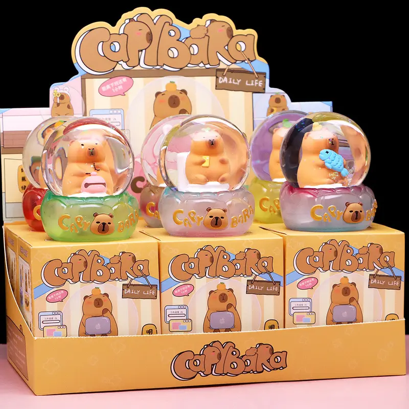 Blind Box Capybara (1 hộp lẻ chứa 1 con)- không phải 1 set ,không có giá đó đâu) bốc ra ngẫu nhiên 1 con trong 6 con Shop có để- Charm lớn nhỏ siêu cute -  Đồ Chơi Toy Mô Hình 7