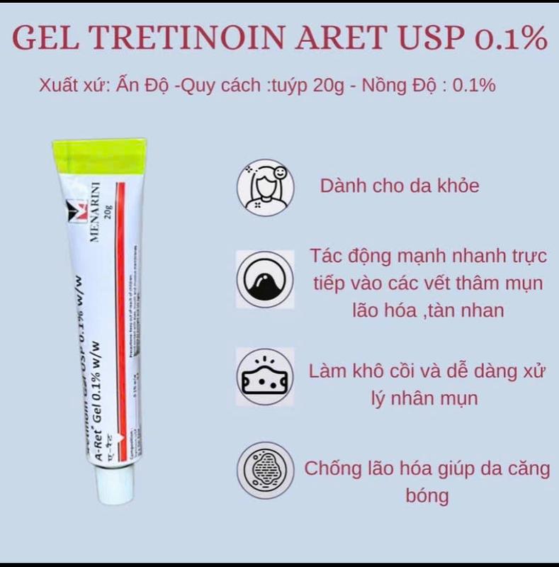 GEL TRE a.ret Ấn hỗ trợ căng bóng da, giảm mụn, mờ sẹo rỗ mụn 20g 4