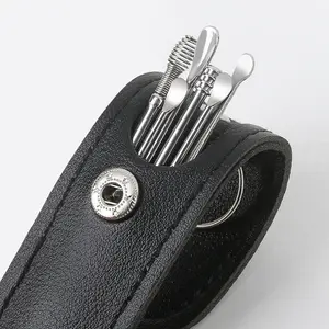 BISA COD 5871 Pembersih Telinga Korek Kuping Ear Wax Picker 1 Set 6 PCS Stainless Steel Kotoran Removal