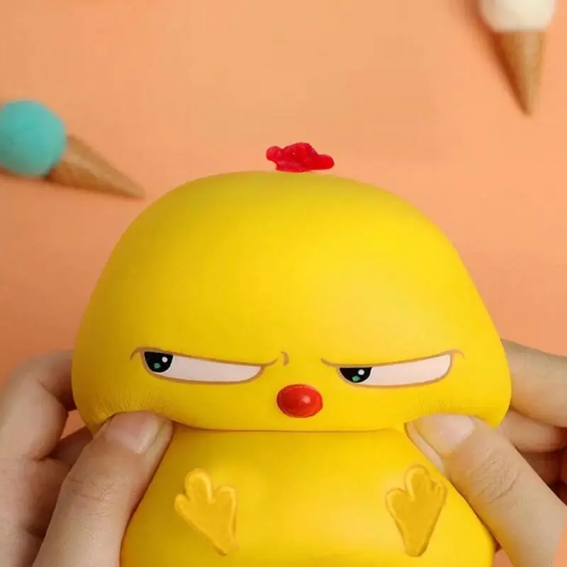 Warbie Phebie Squints Yellow Chicken Pinches Toy Squeeze Slow Rebound Sensory Squishy Toys Relief Stress Gift for Boys/Girls