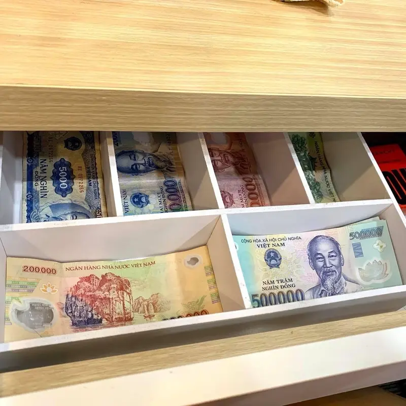 Hộp chia tiền thu ngân 5 ngăn , khay chia tiền , khay đựng đồ đa năng, kệ để ngăn kéo tiện dụng 4