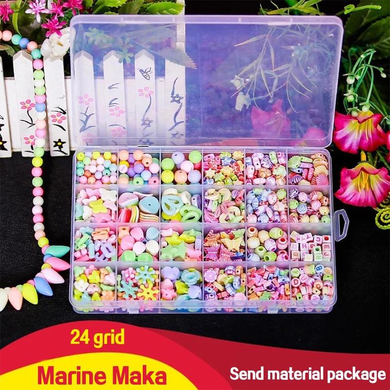 Product Introduction of diy aksesoris / cincin mainan anak / mainan kalung / kalung mainan anak perempuan / Mainan Manik Manik 1 Set / Diy Kalung Cincin Anak / mainan anak anak perempuan 26
