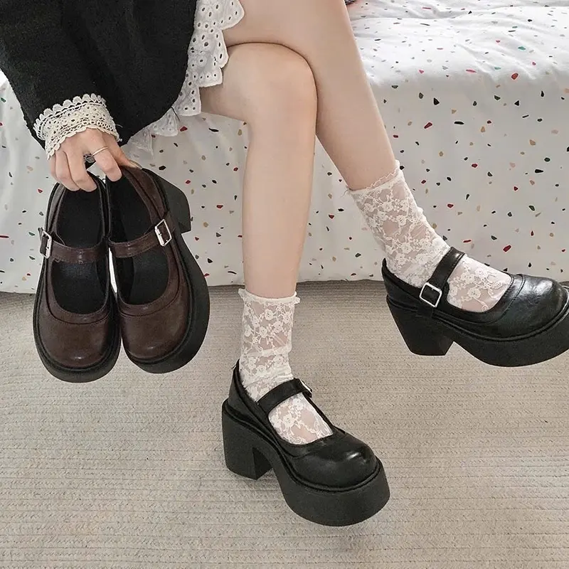 [ MUA 1 TẶNG 1 ]  Giày tiểu thư công chúa lolita form 1.5 mới nhất mùa thu đông 2024 G89 - Tặng 1d tất thêu hình ngẫu nhiên 1