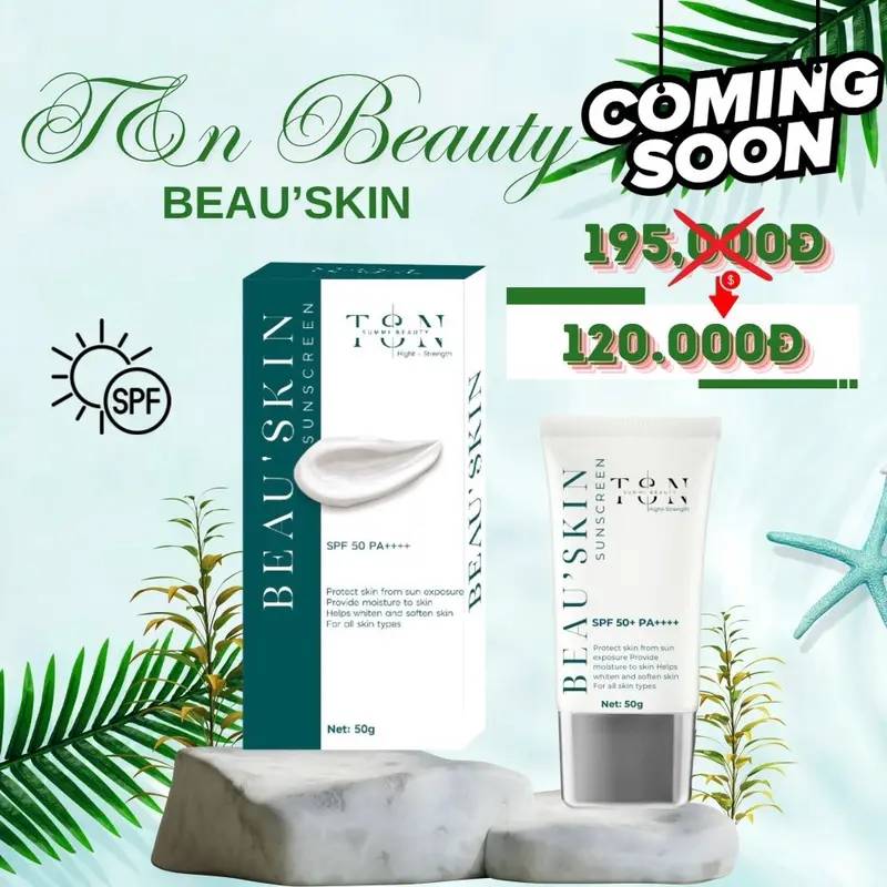 Kem chống nắng BEAU’SKIN SPF 50+ PA+++ Sunscreen Skincare Nữ Women Sun Cream 6