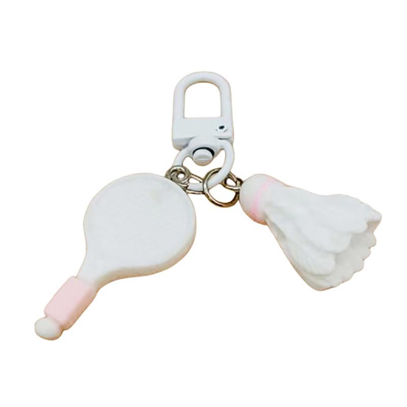 Móc Khóa, Thiết Kế Mới, Vợt Cầu Lông Dễ Thương, Móc Chìa Khóa, Thích Hợp Cho Ba Lô Và Chìa Khóa Ô Tô, Mặt Dây Chuyền Quyến Rũ Treo, 1 Chiếc 6
