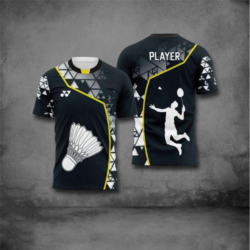 【Free Custom Name & Number】2024 Latest Badminton Clothing Men's and Women's Fashion Antibacterial T-shirts Free Customization of Name And 0