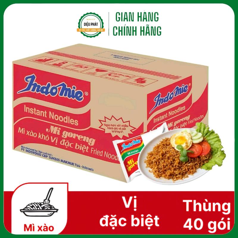 [DP] Thùng 40 Gói Mì Xào Khô Indomie Mi Goreng Vị Đặc Biệt Gói 85g -  Miến Food