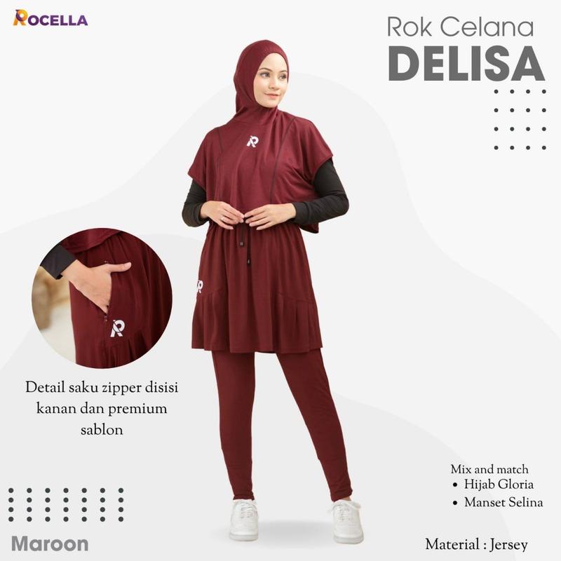 Product Introduction of Rocella Setelan Olahraga Hijab Gloria dan Rok Celana Delisa Rocella Rok Celana Olahraga Pakaian Olahraga Outfit Olahraga Jogging Running Senam Lari Muslimah Muslim Baju gym berhijab Sporty Sport Wanita Panjang Hitam 2