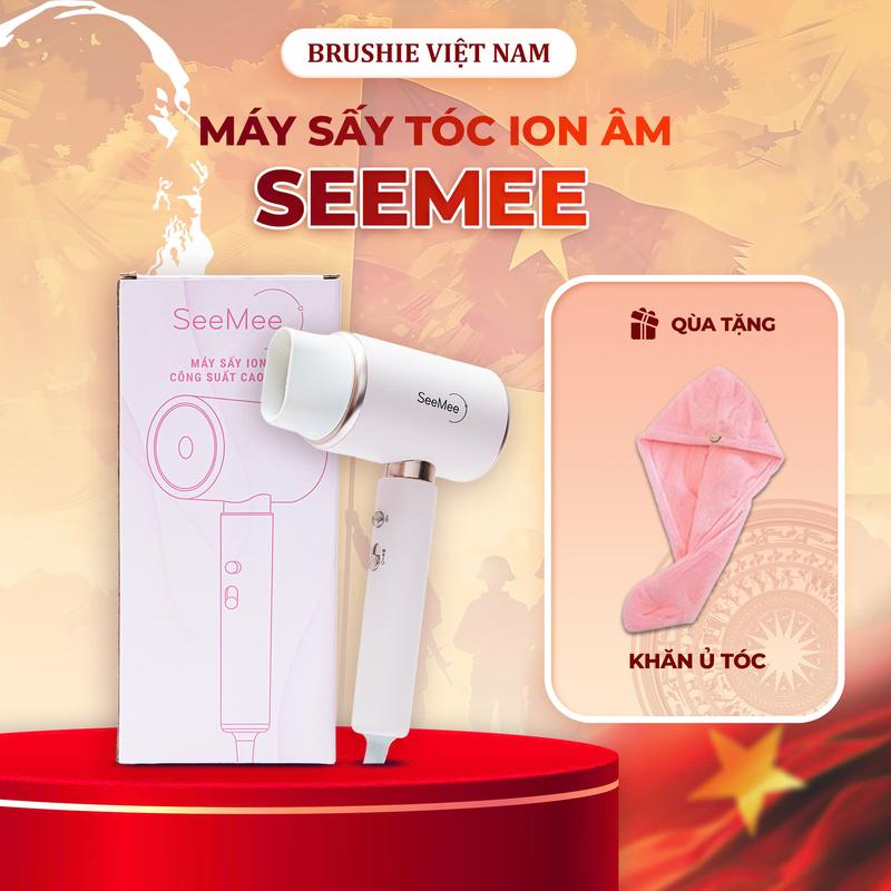 [DealĐộcQuyền] Máy sấy tóc ion âm SeeMee công suất cao 2.000W sấy khô, tạo kiểu nhanh chóng bảo vệ tóc và da đầu - Bảo hành 12 tháng +KHĂN Ủ TÓC HỒNG#MSTT