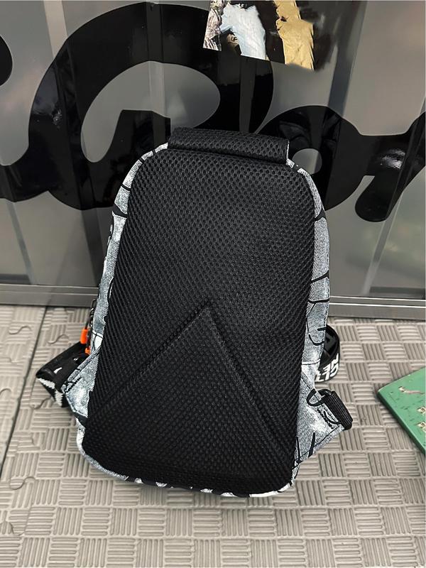 Fashionable Casual Letter Pattern Sling Bag, New Style Personality Trendy Chest Bag for Men, Casual Versatile High-quality Daily Commuting Bag 6