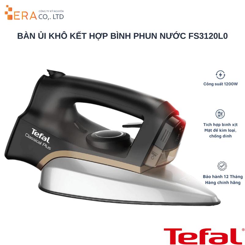 Bàn ủi quần áo khô kết hợp bình xịt Tefal FS3120L0