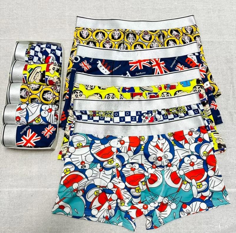 Combo 3,4,5 chiếc quần lót nam In hình Họa tiết Doremon, Shin [ Hàng loại 1 ] chất thun lạnh, quần sịp xì đùi nam co dãn thoáng mát kháng khuẩn Boxer Quần Boxer Menswear trunks dễ thương
