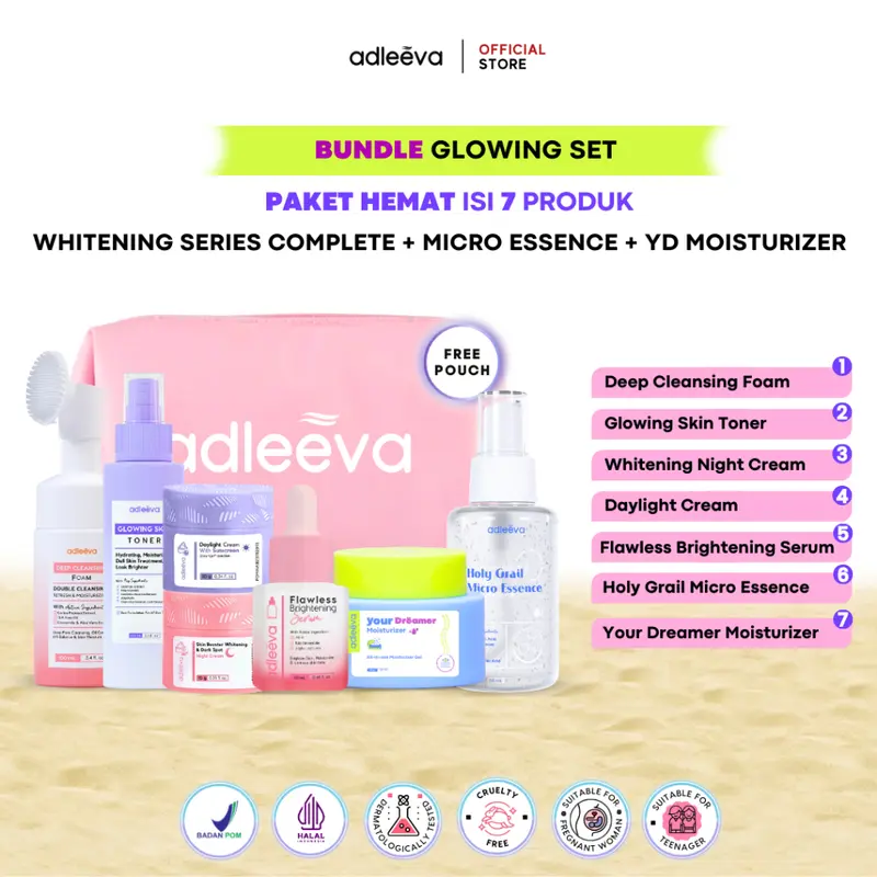 Adleeva Skincare Paket Complete + Moisturizer + Essence Bundle Set 3