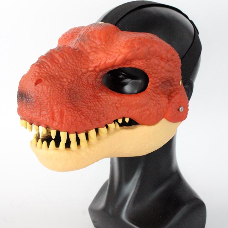 mask role playing props performance headwear Jurassic World Raptor Dinosaur Festival children's toy carnival gift 1