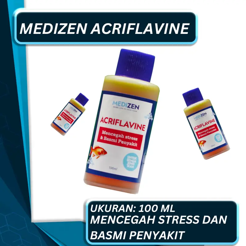 OBAT IKAN HIAS ACRIFLAVINE PLUS KIYOSAKI 100 ml 1