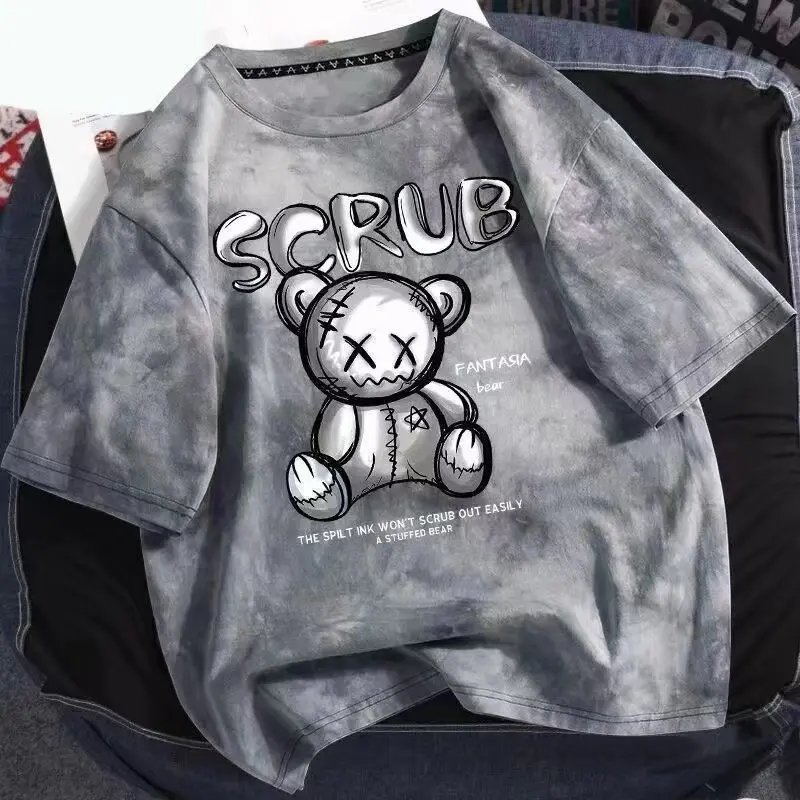Quần Áo Mùa Hè Cho Trẻ Em, Quần Áo Tie-Dye Cho Bé Trai, Hàng Mới Về 2023, Áo Sơ Mi Lớp Nền Bên Trong Áo Thun ngắn Tay Cho Bé Trai Tay Lửng