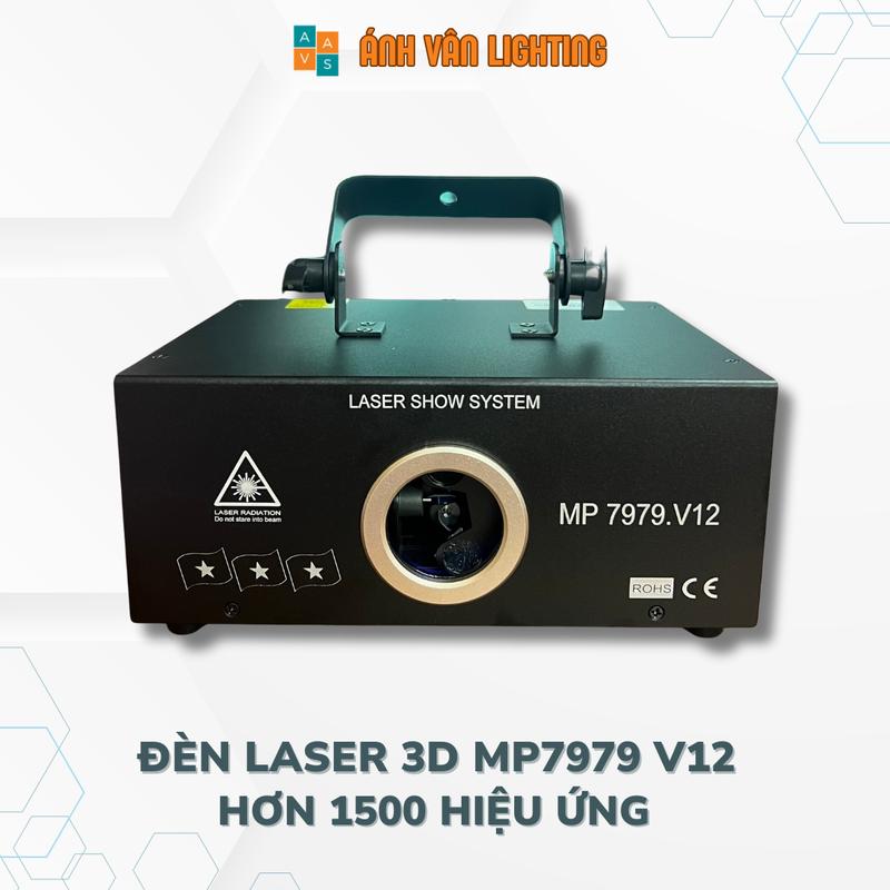 Đèn Laser MP 7979 V12 Chiếu Hình 3D Với Hơn 2000 Hiệu Ứng Cảm Biến Theo Nhạc Cao Cấp