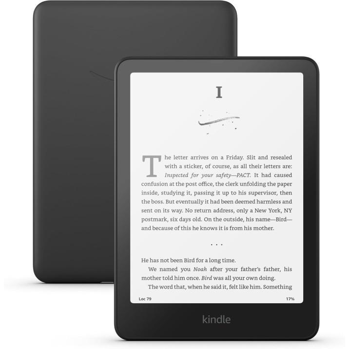 New 2024 Kindle (16 GB) Gen 11th / Gen 12th - Matcha / Black Colour | Lightest and most compact Kindle, with glare-free display, faster page turns, adjustable front light, and long battery life.