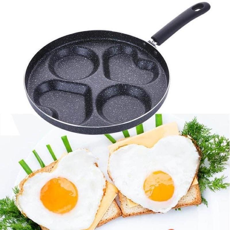 Chảo chống dính chiên ốp trúng 4 ngăn mini