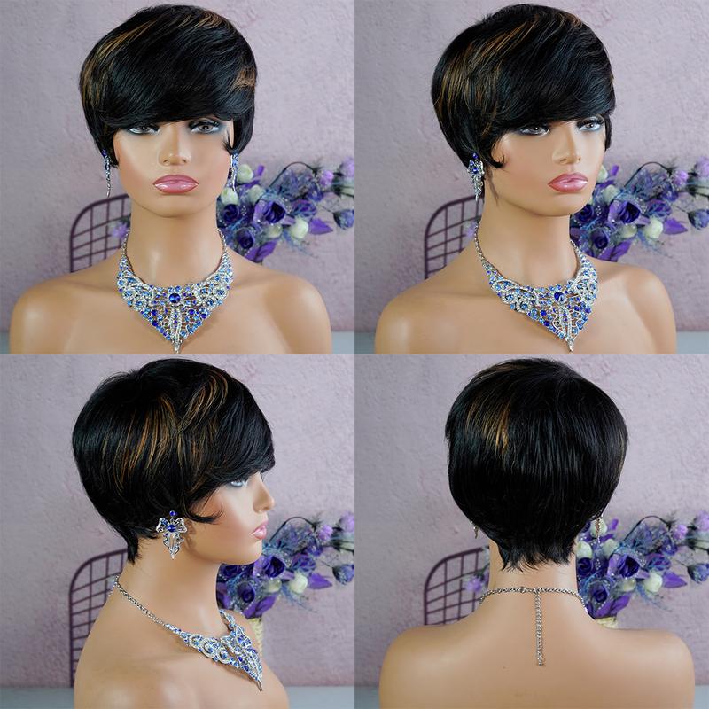 Product Introduction of Wholesale Brazilian 100% Human Hair Machine Made Bob Wigs  Pixie Cut Wig Human Hair Short Pixie Wigs for Black Women 1