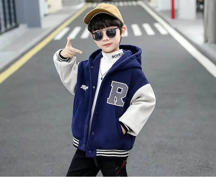Jacket Varsity Bisbol Unisex Cowo Cewe Balita Remaja Usia 1 2 3 4 5 6 7 8 9 10 11 12 13 14 15 16 17 18 Tahun Th Bulan Model Import Bahan Fleece Hangat Tebal Cocok Dipakai Saat Musim Dingin Abu Biru Hitam Blue Kuning Merah Laki-Laki Bayi Perempuan 6