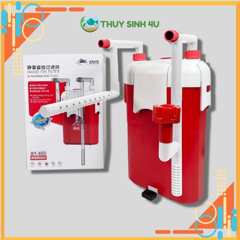 Lọc treo Baoyu 650 - 850 - 1200 công suất mạnh, có lọc váng xoay cho bể cá thuỷ sinh